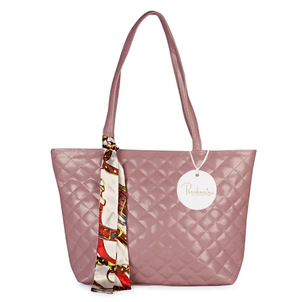 Mauve_Quilted_Fancy_Tote_Bag_With_Trendy_Ribbon