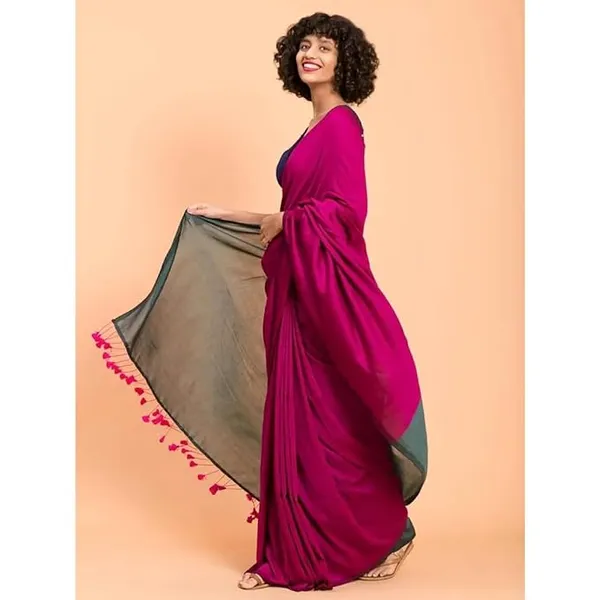 Pink_Handloom_Stylish_Pure_Khaadi_Cotton_Soft_Saree_With_Blouse_Pcs