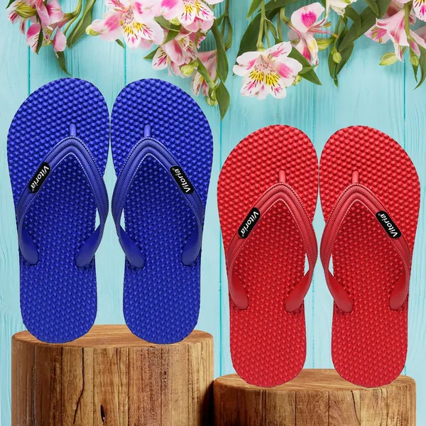 Blue_&_Red_Rubber_Premium_Slippers_For_Men_-_Pack_Of_2