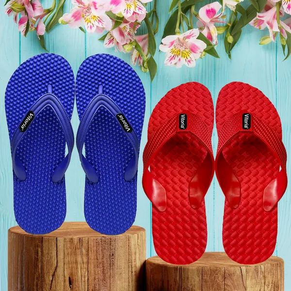 Blue_&_Red_Rubber_Premium_Slippers_For_Men_-_Pack_Of_2