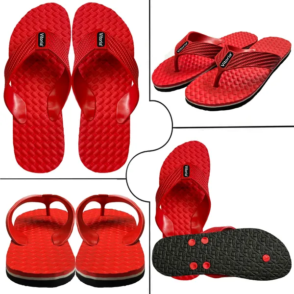 Red_&_Green_Rubber_Premium_Slippers_For_Men_-_Pack_Of_2