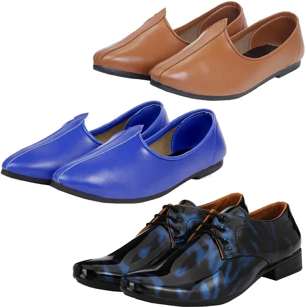 Black_&_Blue_&_Tan_PU_Premium_Jutis_Shoe_For_Men