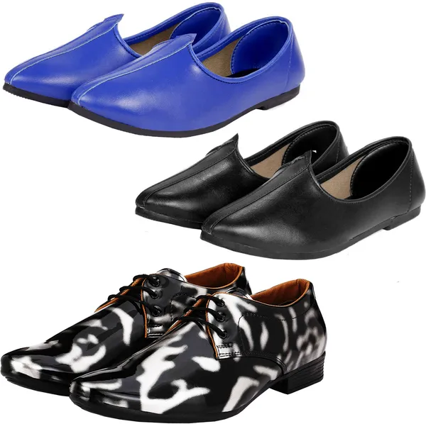 Black_&_Silver_&_Blue_PU_Premium_Shoe_For_Men