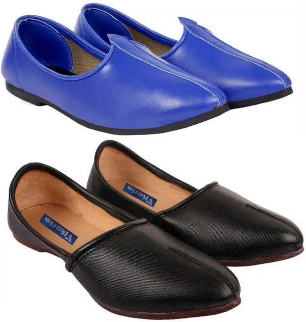 Black_&_Blue_PU_Premium_Jutis_Shoe_For_Men