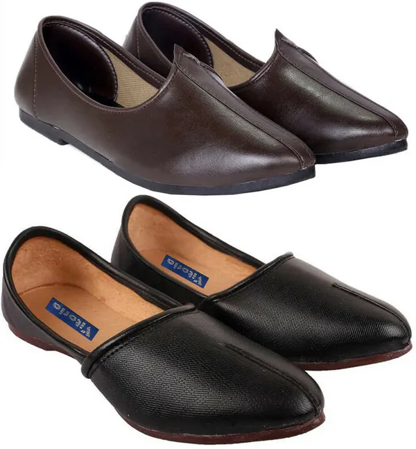 Black_&_Brown_PU_Premium_Jutis_Shoe_For_Men