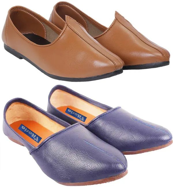 Blue_&_Tan_PU_Premium_Jutis_Shoe_For_Men