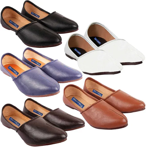 Black_&_Brown_&_Blue_&_Tan_&_White_PU_Premium_Mojaris_Shoe_For_Men