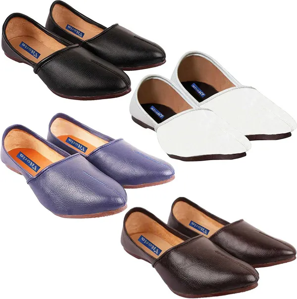 Black_&_Blue_&_Brown_&_White_PU_Premium_Mojaris_Shoe_For_Men