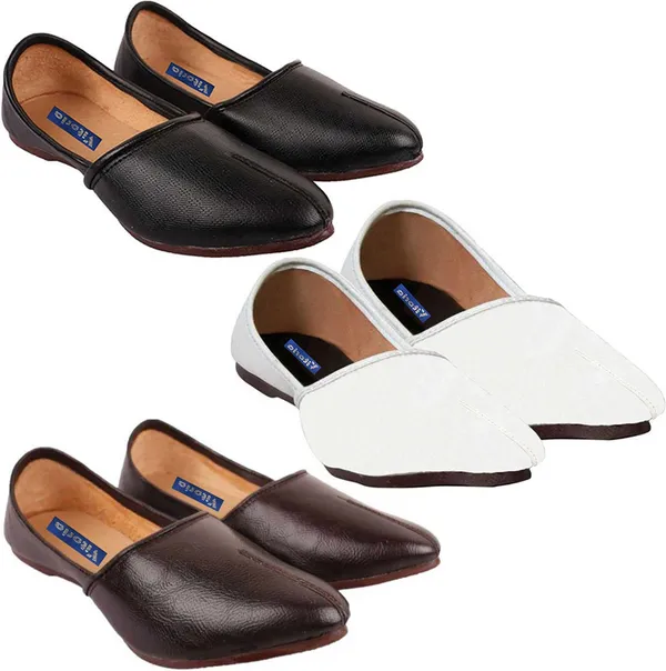Black_&_Brown_&_White_PU_Premium_Mojaris_Shoe_For_Men