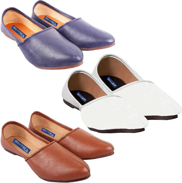 Blue_&_Tan_&_White_PU_Premium_Mojaris_Shoe_For_Men