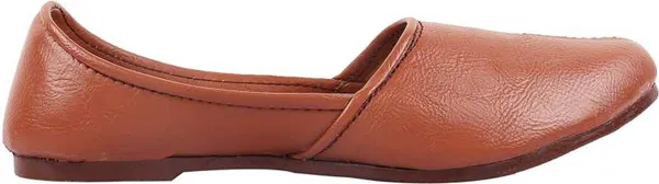 Tan_&_White_PU_Premium_Mojaris_Shoe_For_Men