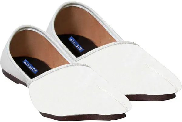 White_PU_Premium_Mojaris_Shoe_For_Men