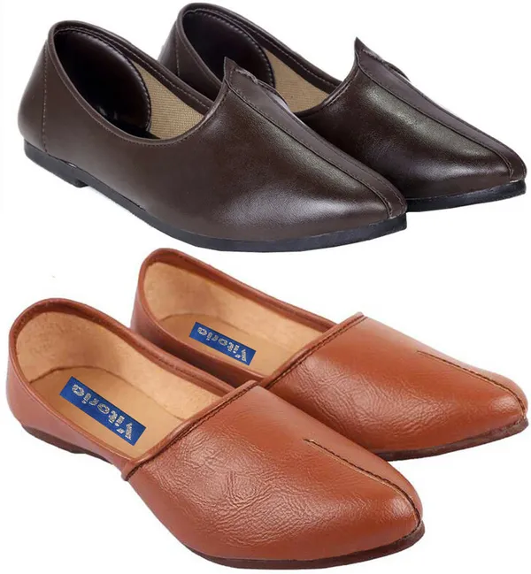 Tan_&_Brown_PU_Premium_Jutis_Shoe_For_Men