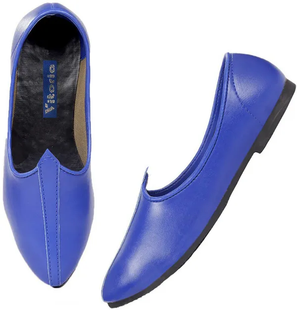 White_&_Blue_PU_Premium_Jutis_Shoe_For_Men