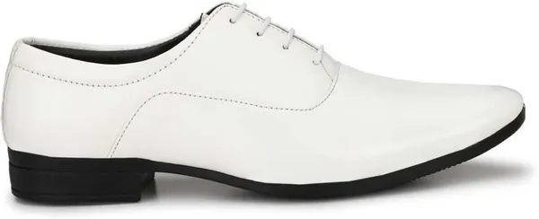 White_PU_Premium_Lace_Up_Shoe_For_Men