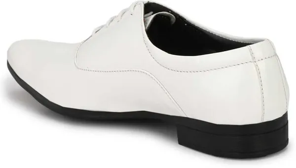 White_PU_Premium_Lace_Up_Shoe_For_Men