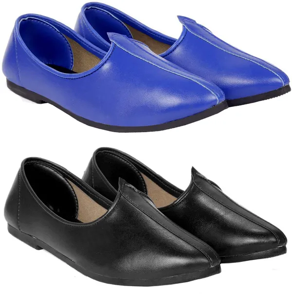 Black_&_Blue_PU_Premium_Jutis_Shoe_For_Men