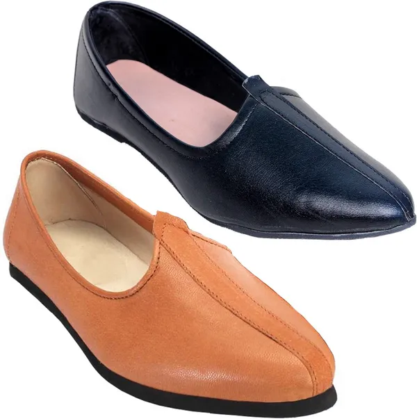Tan_&_Black_Synthetic_Leather_Premium_Jutis_Shoe_For_Men