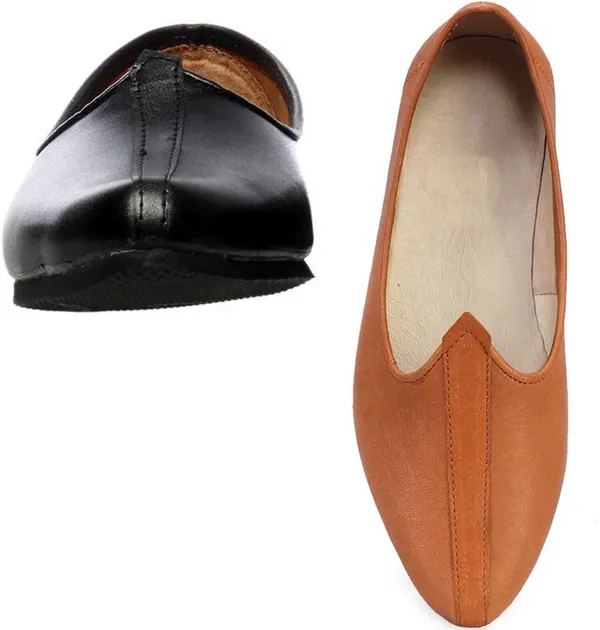 Tan_&_Black_Synthetic_Leather_Premium_Jutis_Shoe_For_Men