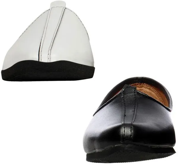 White_&_Black_Synthetic_Leather_Premium_Jutis_Shoe_For_Men