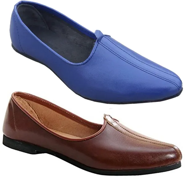 Blue_&_Brown_Synthetic_Leather_Premium_Jutis_Shoe_For_Men