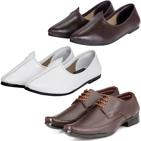 Brown_&_White_PU_Premium_Jutis_Shoe_For_Men