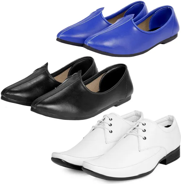 Black_&_Blue_&_White_PU_Premium_Mojaris_Shoe_For_Men