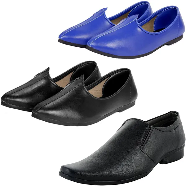 Black_&_Blue_PU_Premium_Jutis_Shoe_For_Men