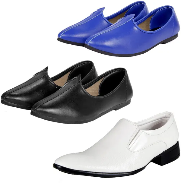 Black_&_Blue_&_White_PU_Premium_Jutis_Shoe_For_Men