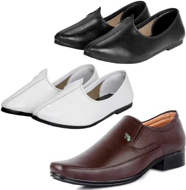 Black_&_Brown_&_White_PU_Premium_Jutis_Shoe_For_Men