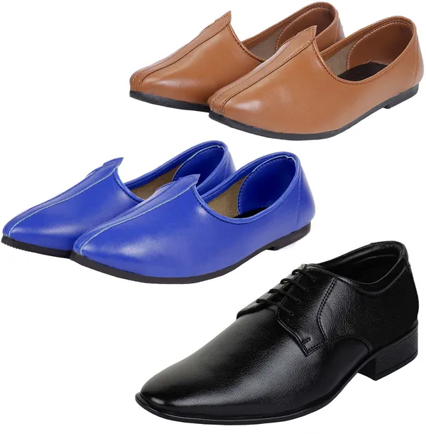Black_&_Blue_&_Tan_PU_Premium_Jutis_Shoe_For_Men