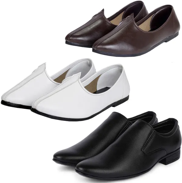 Black_&_Brown_&_White_PU_Premium_Jutis_Shoe_For_Men
