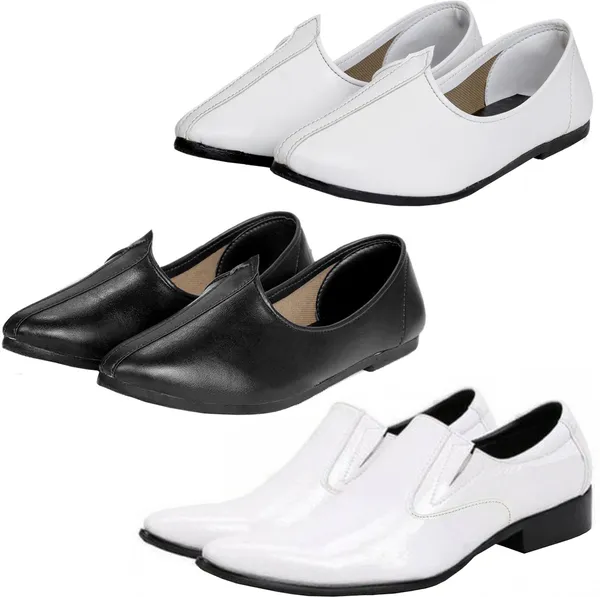 Black_&_White_PU_Premium_Jutis_Shoe_For_Men