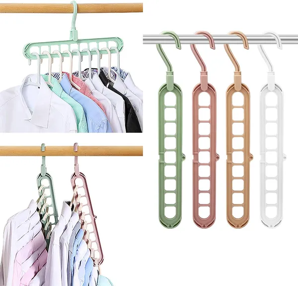 FlexiSave™_Magic_Hanger_-_9_Hole_Save_Saver_Cloth_Organiser_(Pack_of_5)
