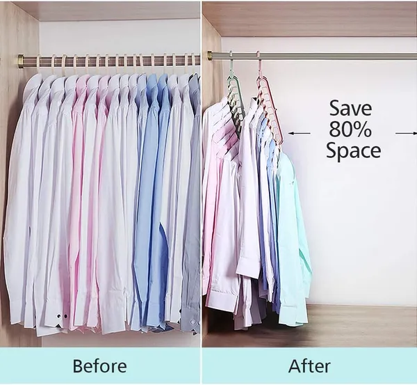 FlexiSave™_Magic_Hanger_-_9_Hole_Save_Saver_Cloth_Organiser_(Pack_of_5)
