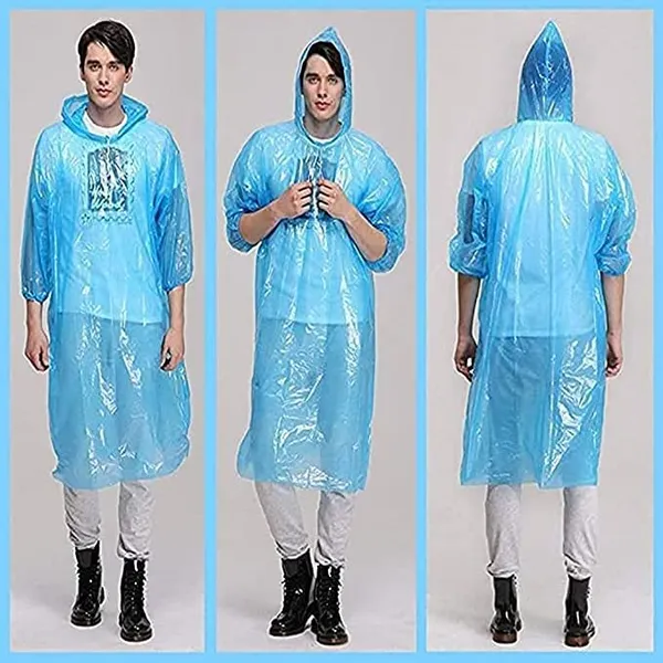White_&_Multicolor_Rain_Cards_-_Pocket_Anytime_Rain_Coat_-_Pack_of_2