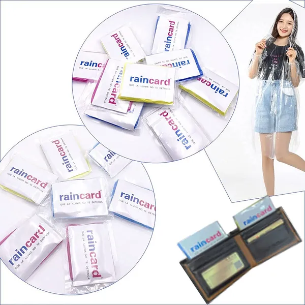 White_&_Multicolor_Rain_Cards_-_Pocket_Anytime_Rain_Coat_-_Pack_of_2