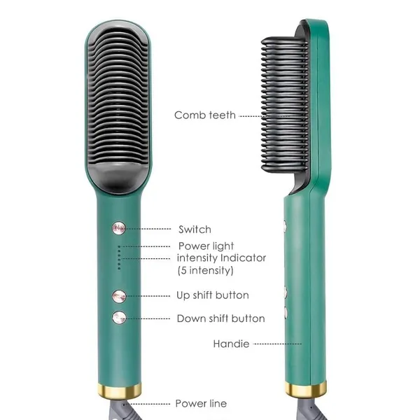 Green__Keratin_Smooth_Hair_Straightner_Comb