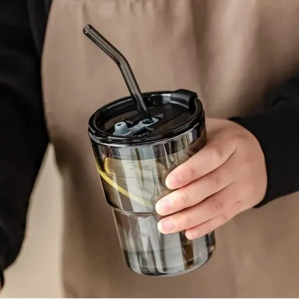 Transparent_&_Brown_PU_Leather_Sleeve_Glass_Tumbler_Mug_with_Lid,_Coffee_Sipper_with_Straw_and_Protective_Anti-Skid_Leather_Sleeve_for_Hot_and_Cold_Beverages_(435ml)