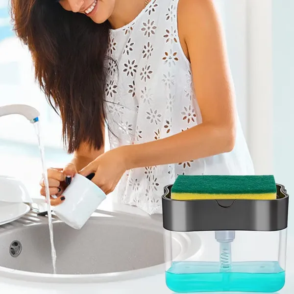 TrendsYo™_Premium_Liquid_Soap_Dispenser_With_Free_Sponge