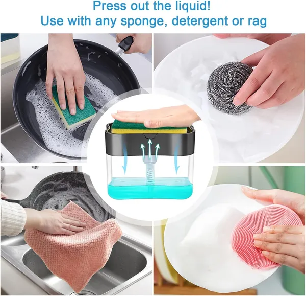 TrendsYo™_Premium_Liquid_Soap_Dispenser_With_Free_Sponge