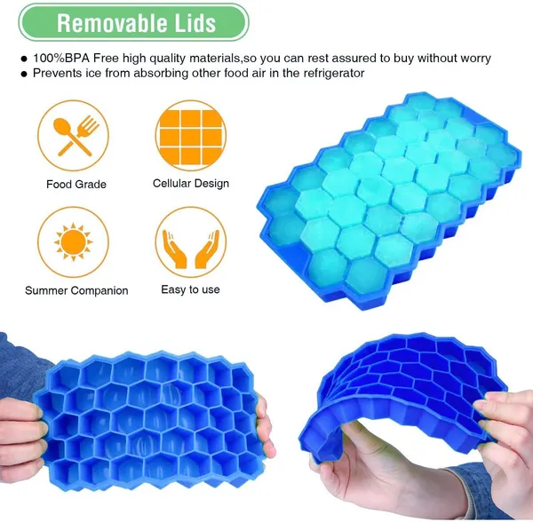 Honeycomb_Ice_Cube_Tray_Set_-_Pack_of_2