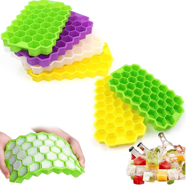 Honeycomb_Ice_Cube_Tray_Set_-_Pack_of_2