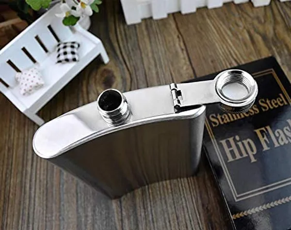 Set_of_2_|_210ml_CLASSIC_Hip__Flask_Whisky_Bottle_for_Alcohol_Drink_Holder_Steel_Funnel_Whiskey_Hip_Wine_Flask_|_Stainless_Liquor_Drinks_Vodka