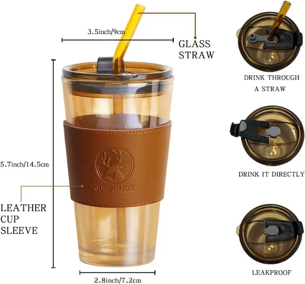 450ml_Sipper_Coffee_Mug_with_Leather_Sleeve_with_Straw