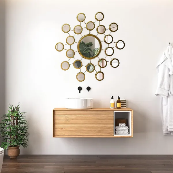 Gold_Bubble_Round_Designed_Steel_Glass_Framed_Wall_Mirror