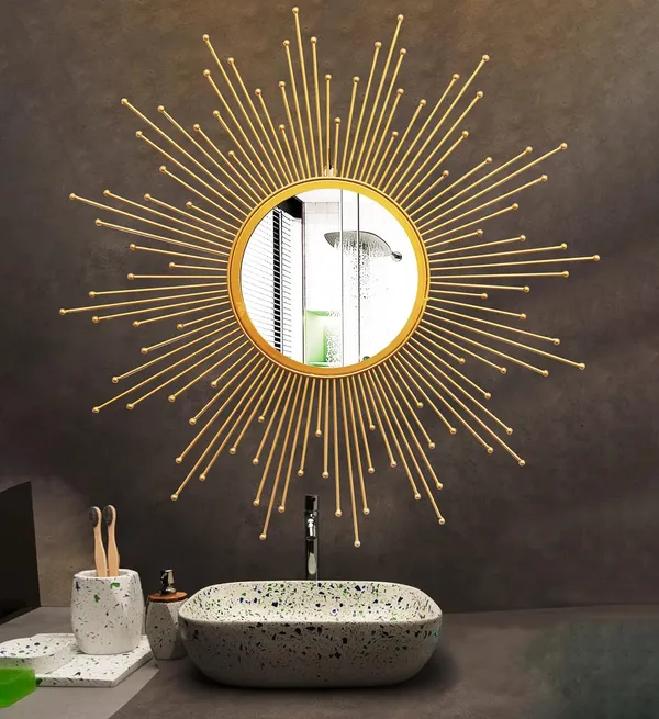 Gold_Sparkling_Sun_Designed_Wall_Mirror