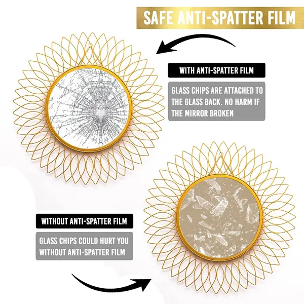 Gold_Beautiful_Modern_Designer_Sunflower_Iron_Decorative_Wall_Mirror