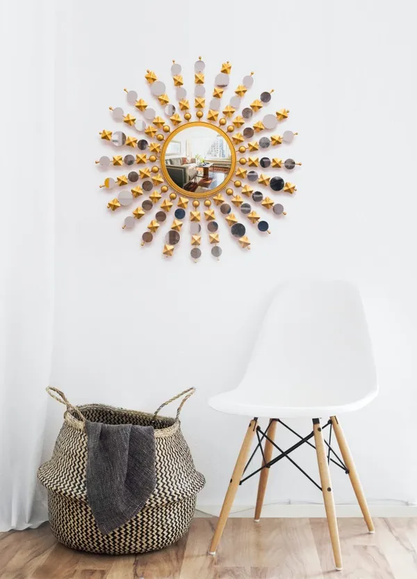 Gold_Glass_Round_Framed_Wall_Mirror
