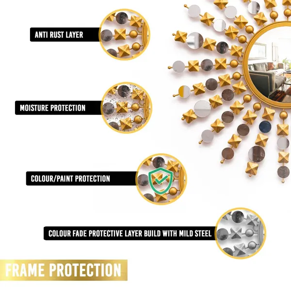 Gold_Glass_Round_Framed_Wall_Mirror